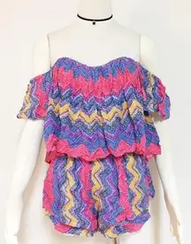 2 Piece Off Shoulder Top High Waist Shorts Set