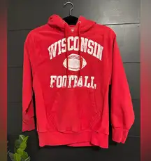 WISCONSIN FOOTBALL Vintage Steve & Barrys College Hoodie Sweatshirt Unisex Sz XS