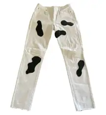 Gap Denim True Skinny Jeans & Gap Soft White Top Homemade Halloween Cow Costume