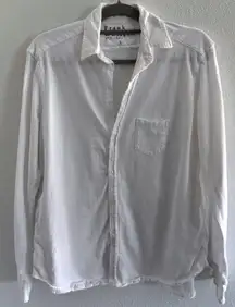 Frank & Eileen Tee Lab Shirt Women Large Cotton Jersey Button Up Travel Classic