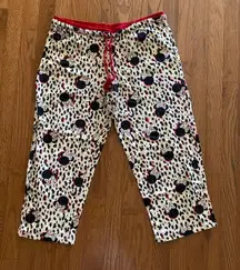 Minnie Mouse Animal Print Pajama Pants Sleepwear Size Large 12-14