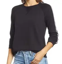 EVERLEIGH Stripe Trim Sweatshirt In Black