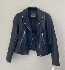 Faux Leather Moto Jacket