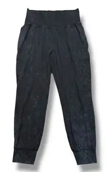 Athleta Womens MP Mineral Wash Jogger Pants High Waisted Pockets Black