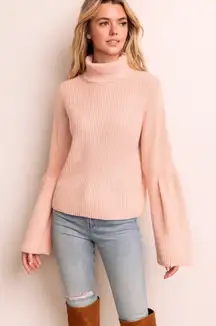 Lovers + Friends Revolve Bell Sleeve Long Sleeve Turtle Neck Sweater Size Medium