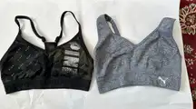 PINK Victoria's‎ Secret Camo & PUMA Gray Seamless Sports Bras