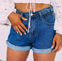 These Three Boutique High Waisted Jean Shorts