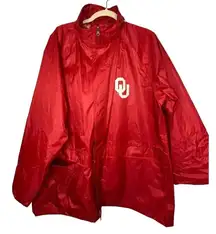 G III Sports Carl Banks OU Hooded Raincoat Size Medium Oklahoma Sooners Crimson