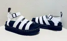 Dr. Martens Women’s Blaire White Hydro Leather Strap Platform Sandals/Sz:9/NEW