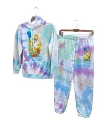 The Simpsons Tie  Dye Jogger Set Sz S-M