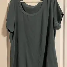 NWT Old Navy Grayish Blue Relaxed Thick Cotton Short Sleeve Tee 4X Casual Basic