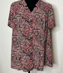 Croft & Barrow size 1X paisley top