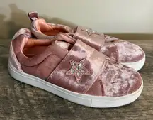 Rouge Helium Miranda Velvet Pink Sneaker Shoes Slip On Women’s Size 9 Star
