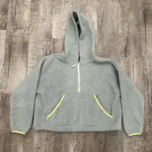 Wild Fable Blue Fleece‎ Quarter Zip Pullover Jacket Women's Size Large Cozy Warm