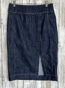 White House Black Market Dark Wash Denim Pencil Skirt •8