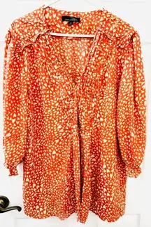 Suzanne Betro 3/4 Sleeve‎ Heart Print Blouse SZ 3X