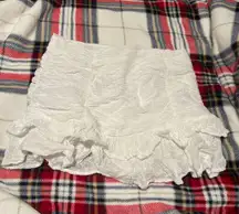Lush Ruffle Mini Clothing White Skirt