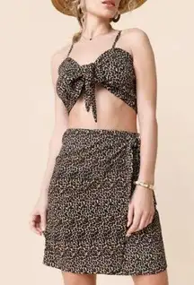 NWT Jenna Tie Front Cami 44 Leopard print. Size Medium