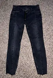 Zara women's high rise skinny leg gray‎ jeans size 8