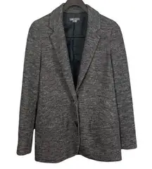 Vince Women’s Grey Herringbone Pattern Wool Coat Blazer Size 8