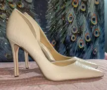 Jessica Simpson Size 5.5 Off White Snakeskin Pattern Heels