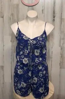 Blue floral romper