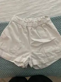 White Paper bag Shorts 