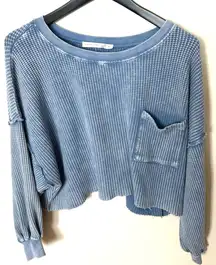 Altar’d State Willow Thermal Top - Blue -‎ XS - EUC