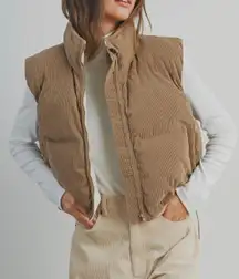 Corduroy Puffer Vest