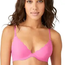 b.tempt'd b.wow'd Convertible Push Up Bra Pink Scalloped Edge