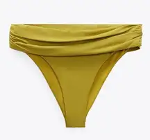 NWT Zara Green Bikini Bottom High‎ Rise Size Small