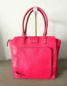 Kate Spade Baxter Street Tote Bag in Fernrose Pink Pebbled Leather