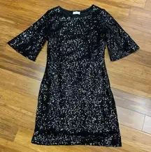 Allie Rose Sequin Party‎ Dress Womens Size Small Black Sparkly Cocktail Event