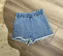 Paperbag Denim Jean Shorts