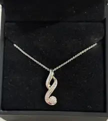 1/15 CT. T.W. Composite Diamond Flame Pendant Necklace In Sterling Silver