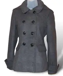 Metaphor Hooded Grey Peacoat