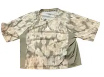 Adidas Women's Train Essentials Flower Tie-Dye T-Shirt Silver Pebble Size XS