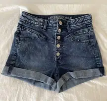 American Eagle Super Stretch Button Fly Denim Shorts