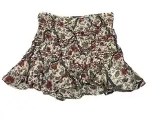 XS MAX STUDIO Coastal Chic Vintage Red Bird and Flowered Skirt