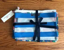 VINEYARD VINES White Tisbury Floral 3-Pack Pouch Set Christmas Gift NWT