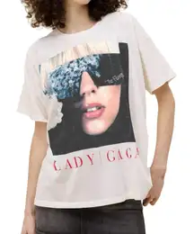 DAYDREAMER Lady Gaga The Fame Merch Tee in Vintage White Size Small New w/o Tag