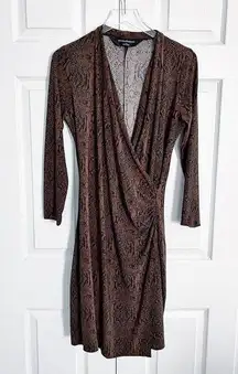 Norma Kamali Side Drape Sheath Dress in Coco Python