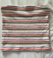 American Eagle  Rainbow Striped Tube Top