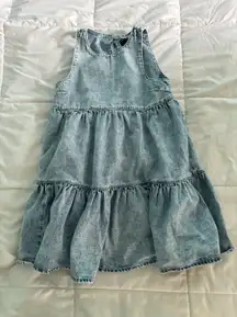 Denim Tiered Mini Dress