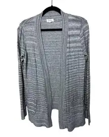 Lou & Grey for Loft Medium Grey Open Front Cardigan