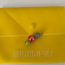 Timeless Pearly Red Green and Gold Charm