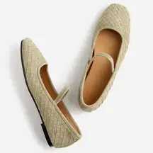 Madewell The Greta Ballet Flat in Washed Olive, Size 6.5