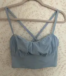 FALL CLEARANCE NEW OFFLINE Women's Light Blue Crop Top