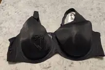 NWT Catherine's Plunge Underwire Black Bra 54C