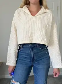 Cropped Polo Sweater